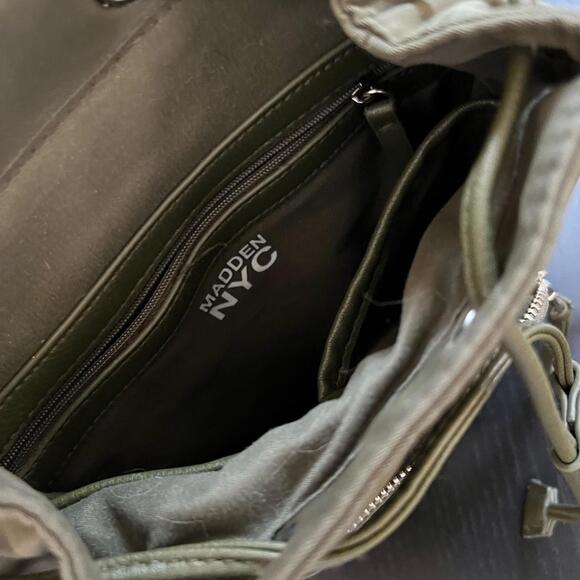 Madden NYC Women's Buckle Olive Green Backpack - Picture 5 of 7